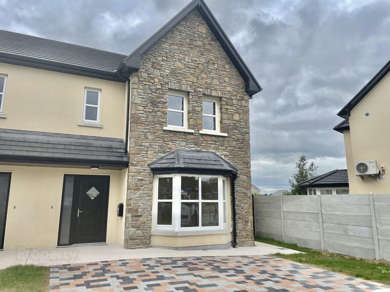 front view of a new build house