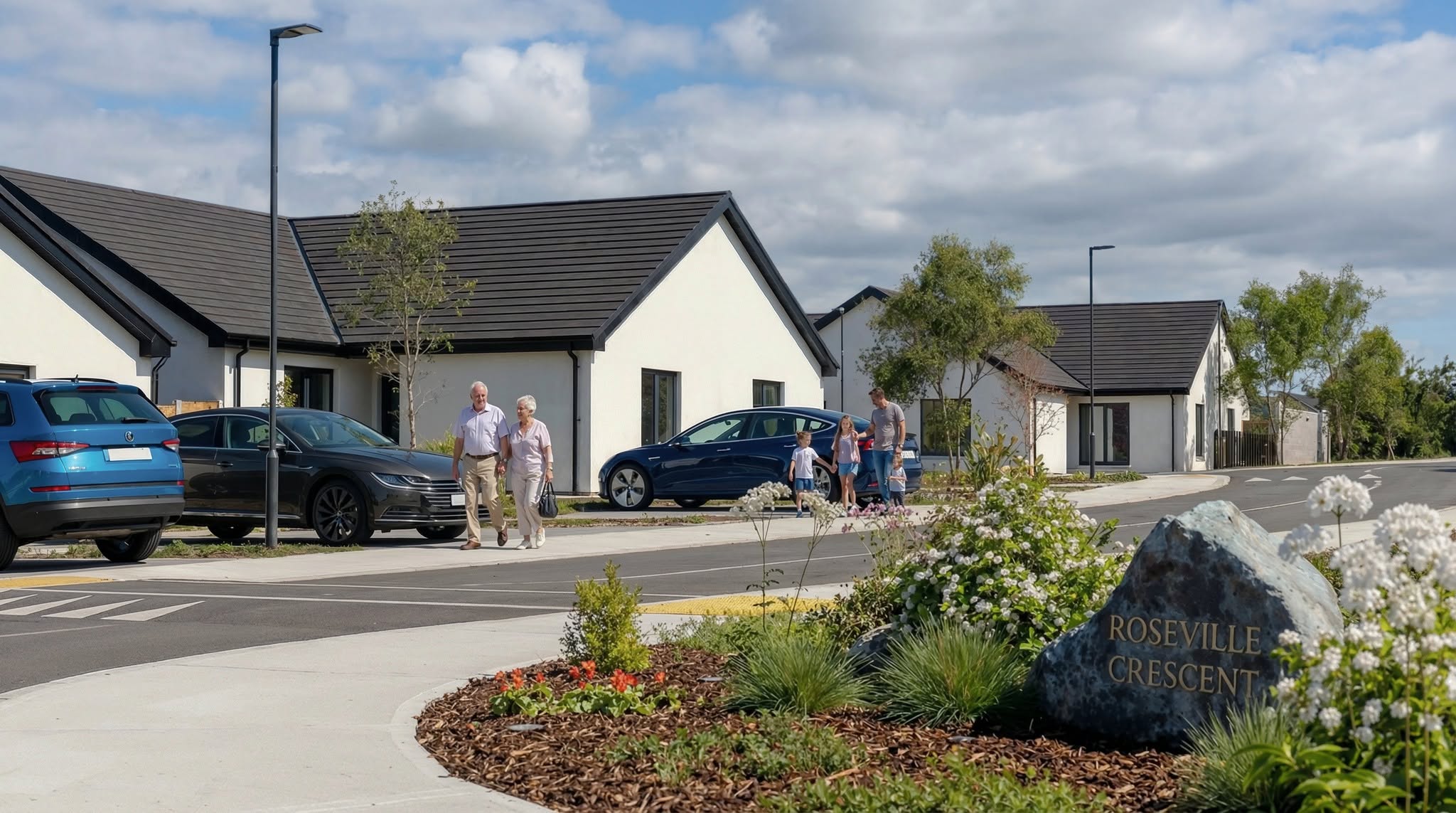 photo of a completed house in the Roseville Crescent Housing Development