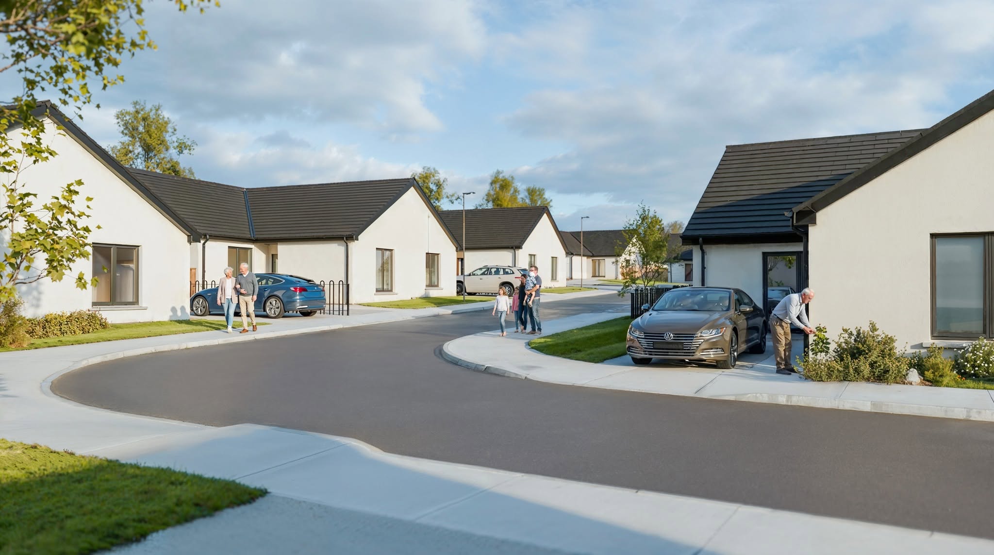 photo of the rear back garden of a completed house in the Roseville Crescent Housing Development