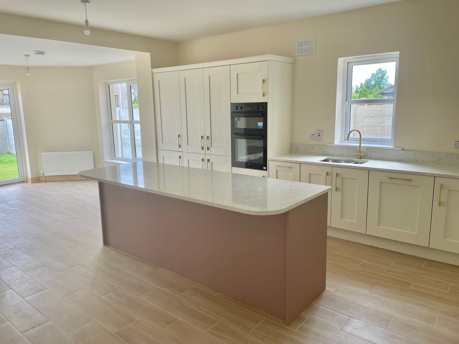 photo of the kitchen inside a house in the Mills Housing Development